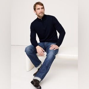 Banana republic MERINO QUARTER-ZIP SWEATER